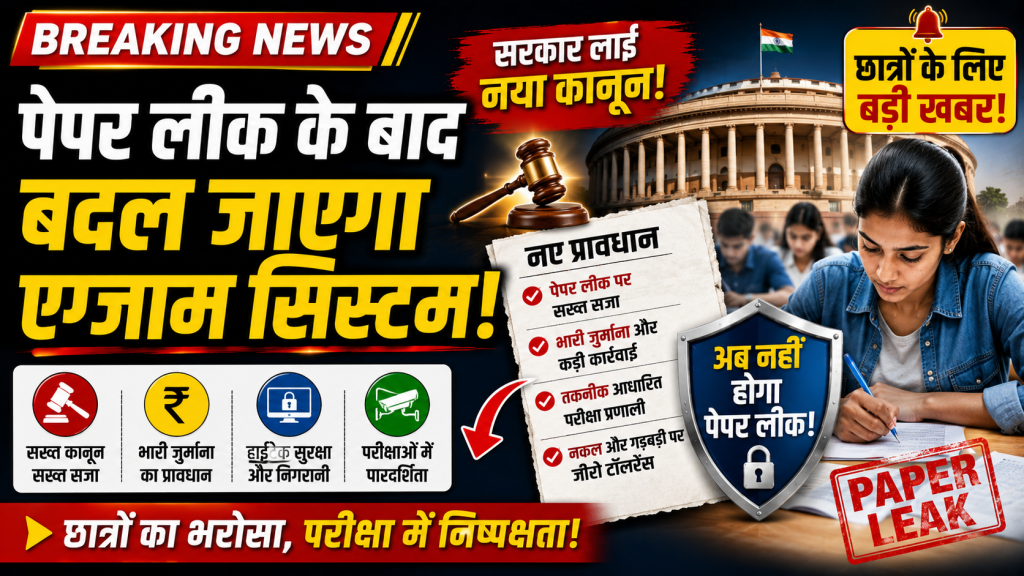 परीक्षा सुधार और पेपर लीक रोकने से जुड़ा सांकेतिक चित्र