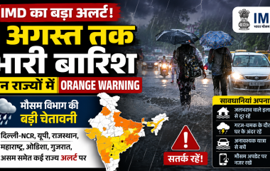 IMD द्वारा कई राज्यों में भारी बारिश का ऑरेंज अलर्ट जारी