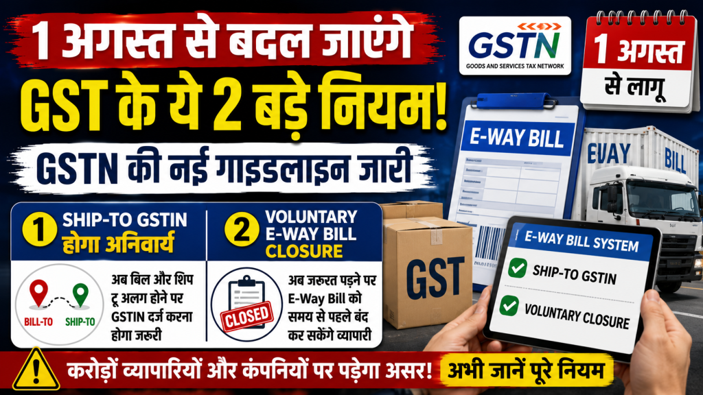 GSTN द्वारा E-Way Bill के नए नियमों की जानकारी