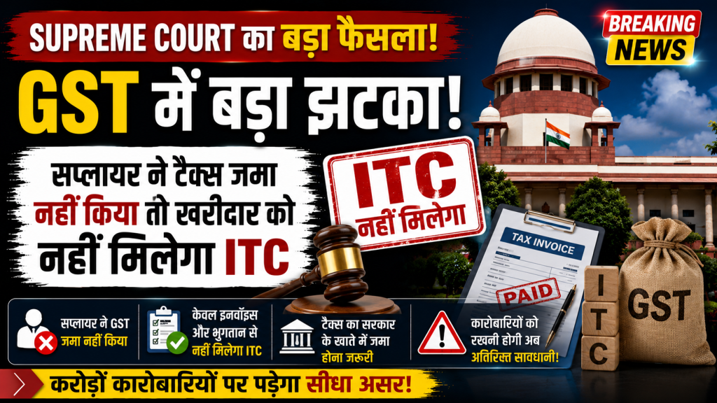 GST Input Tax Credit पर सुप्रीम कोर्ट के फैसले का प्रतीकात्मक चित्र
