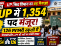 उत्तर प्रदेश के सरकारी स्कूलों में 1,354 नए पदों की मंजूरी और शिक्षक भर्ती को दर्शाता शिक्षा समाचार दृश्य।