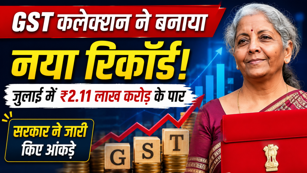 GST कलेक्शन में रिकॉर्ड बढ़ोतरी को दर्शाता प्रतीकात्मक चित्र