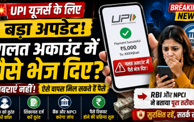 गलत UPI ट्रांजैक्शन होने पर पैसे वापस पाने की प्रक्रिया