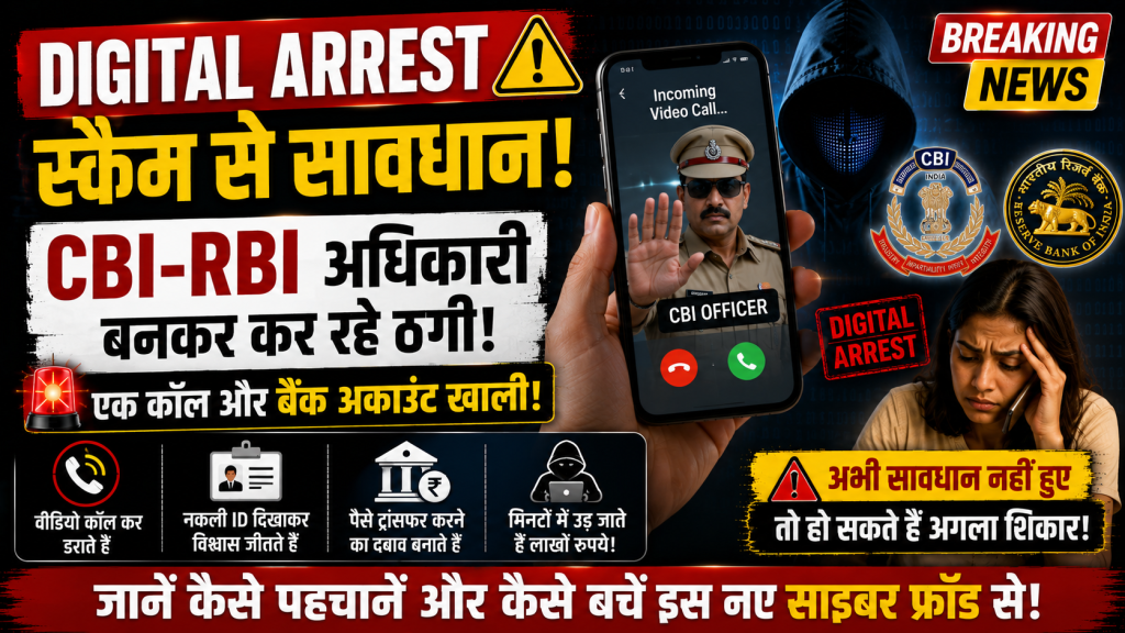 Digital Arrest Scam से जुड़ी साइबर ठगी का प्रतीकात्मक चित्र
