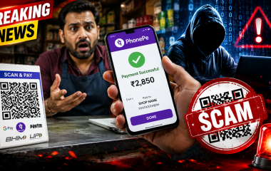 QR Payment Scam और Fake PhonePe App का प्रतीकात्मक चित्र