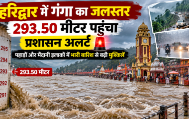 हरिद्वार में गंगा का जलस्तर 293.50 मीटर पहुंचा, प्रशासन अलर्ट; पहाड़ों और मैदानी इलाकों में भारी बारिश से बढ़ी मुश्किलें