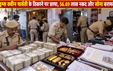 ड्रग्स क्वीन पार्वती के ठिकाने पर छापा, 56.69 लाख नकद और सोना बरामद