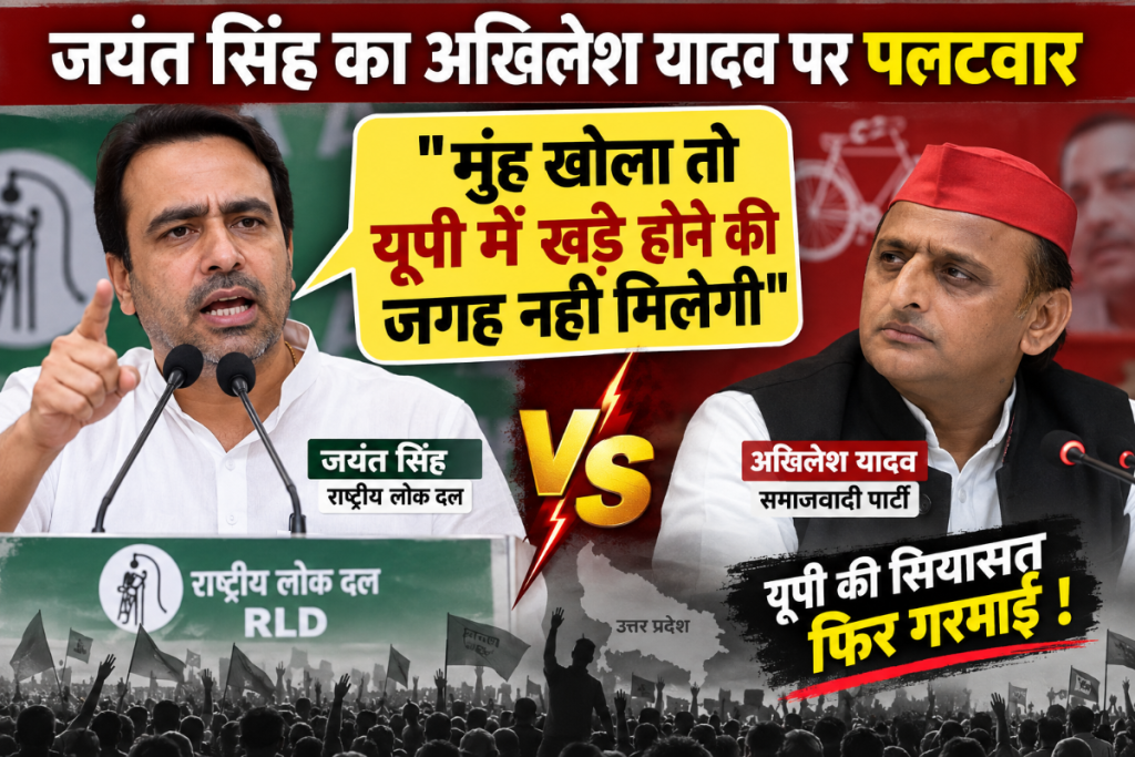 मैंने अगर ‘मुंह’ खोल दिया तो ‘अखिलेश’ को यूपी में खड़े होने की जगह नहीं मिलेगी: अखिलेश पर जयंत ने किया तीखा हमला