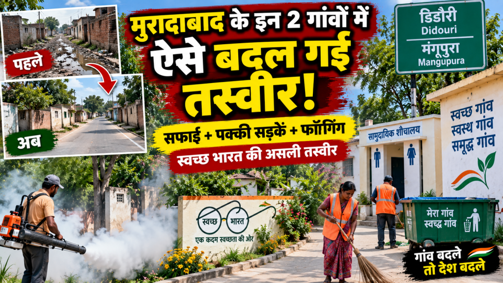 नियमित सफाई, फॉगिंग और पक्की सड़कें… मुरादाबाद के इन दो गांवों में ऐसे बदली तस्वीर