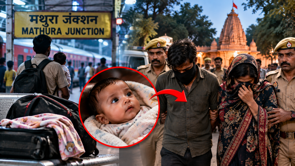मथुरा रेलवे स्टेशन से 5 महीने के बच्चे का अपहरण, मुरैना में लिव-इन कपल गिरफ्तार; मंदिर से मासूम बरामद