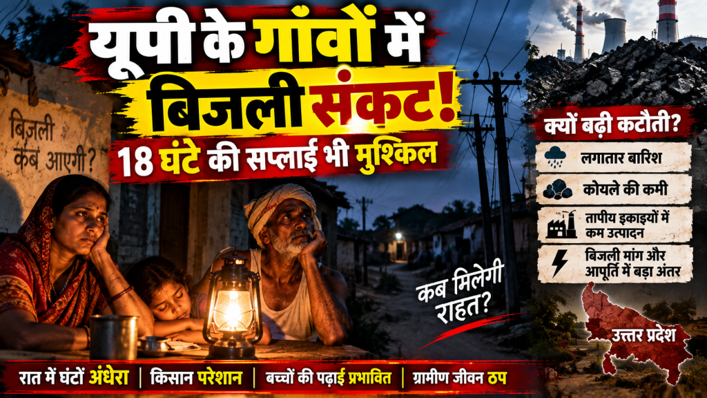 यूपी के गांवों में बिजली संकट गहराया, 18 घंटे की सप्लाई भी मुश्किल; बारिश और कोयले की कमी बनी वजह