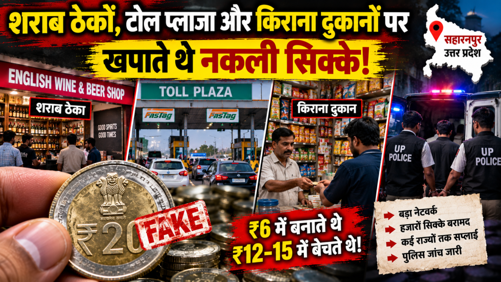 शराब ठेकों, टोल प्लाजा और किराना दुकानों पर खपाते थे नकली सिक्के, सहारनपुर में 70 करोड़ के नेटवर्क का दावा