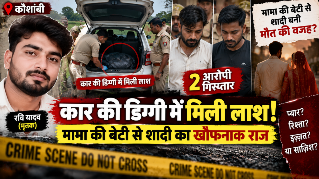 कार की डिग्गी में मिली थी लाश, फिर खुला रिश्ते का खौफनाक राज; कौशांबी में रवि यादव हत्याकांड का खुलासा, 2 गिरफ्तार
