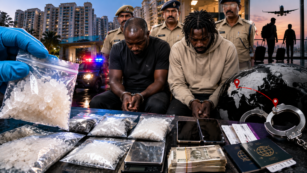 ग्रेटर नोएडा में 50 लाख की MDMA के साथ दो विदेशी नागरिक गिरफ्तार, ऑनलाइन होती थी ड्रग्स की सप्लाई