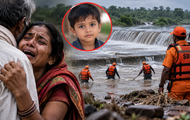 इलाज कराने मां और बाबा के साथ निकला 4 साल का बच्चा, चंद्रावल नदी में गिरकर लापता, SDRF का रेस्क्यू ऑपरेशन जारी