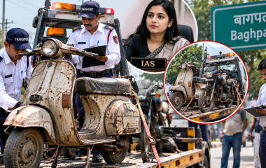 बागपत में परिवहन विभाग द्वारा जब्त किया गया IAS अधिकारी के पिता का 30 साल पुराना स्कूटर