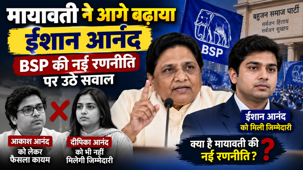 मायावती ने ईशान आनंद को आगे बढ़ाया, BSP में नई रणनीति पर उठे सवाल; आकाश आनंद को लेकर भी साफ किया रुख