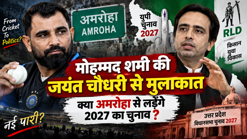 जयंत चौधरी से मोहम्मद शमी की मुलाकात, क्या अमरोहा से शुरू होगी क्रिकेटर की सियासी पारी? शमी के भाई के नाम की भी चर्चा