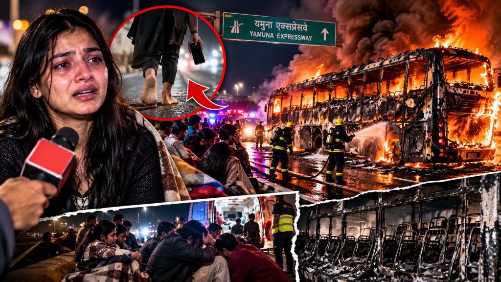 ग्रेटर नोएडा बस अग्निकांड: ‘जूते तक नहीं पहने, सिर्फ फोन लेकर भागी’, हादसे से बची युवती ने सुनाई खौफनाक आपबीती