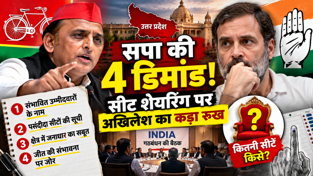 सपा की 4 डिमांड, सीट बंटवारे पर अखिलेश का कड़ा रुख; कांग्रेस के सामने जीत और मजबूत उम्मीदवार की शर्त