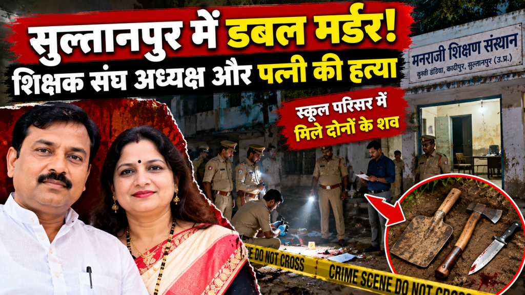 सुल्तानपुर में शिक्षक संघ अध्यक्ष और पत्नी की हत्या, स्कूल परिसर में मिले शव; जांच में जुटी पुलिस