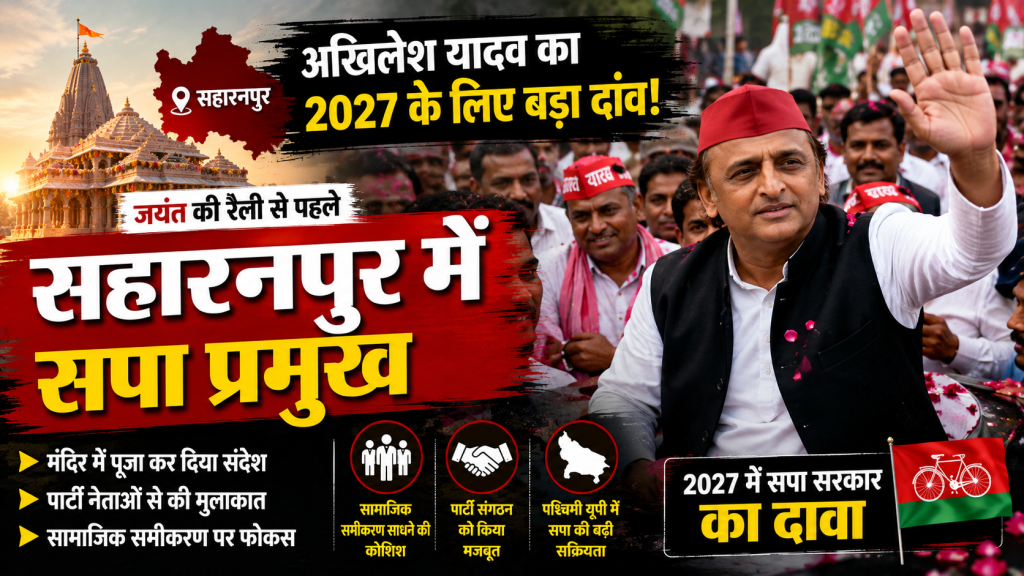 सहारनपुर में अखिलेश यादव का 2027 विधानसभा चुनाव की तैयारी को लेकर दौरा