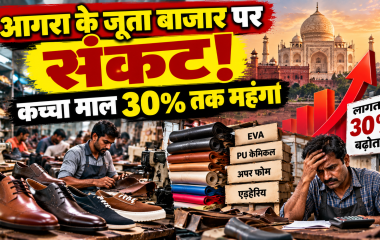 आगरा के 20 हजार करोड़ के जूता बाजार पर संकट, कच्चे माल की कीमतों ने बढ़ाई लागत; ग्राहक भी घटे