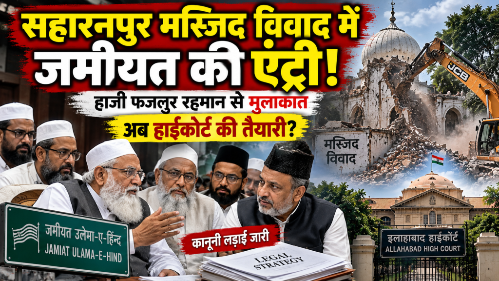 सहारनपुर मस्जिद विवाद में जमीयत की एंट्री, हाजी फजलुर रहमान से मुलाकात; हाईकोर्ट जाने की तैयारी