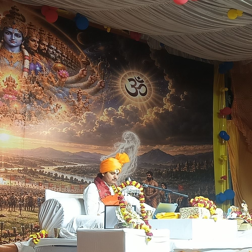 गोमती नगर में श्रीमद् भागवत कथा:रुक्मणी विवाह का प्रसंग सुन भावविभोर हुए श्रद्धालु