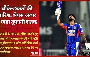 चौके-छक्कों की बारिश, श्रेयस अय्यर ने जड़ा तूफानी शतक, तोड़े 4 बड़े रिकॉर्ड