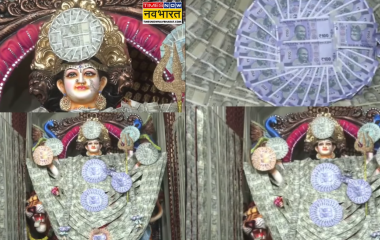 VIDEO: न सोना, न चांदी…9.9 लाख रुपए के असली नोटों से सजी मां दुर्गा, देखें वायरल श्रृंगार
