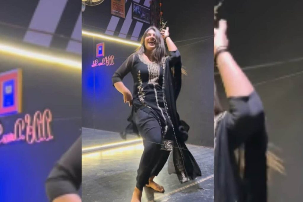 काला सूट पहन लड़की ने हरियाणवी गाने पर मचाया धमाल, दिखाए एक से बढ़कर एक डांस मूव्स!