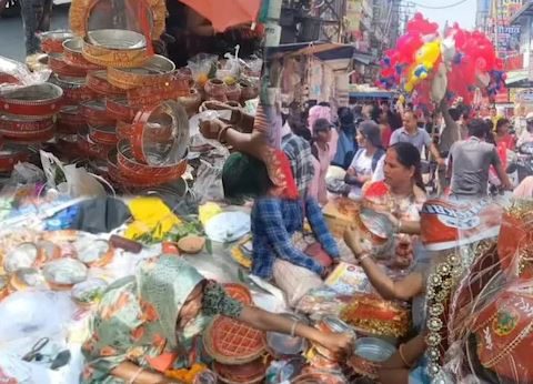 करवा चौथ पर मिट्टी के करवों का दौर बदला, अब इस थाली और करवा चौथ किट की बढ़ी मांग