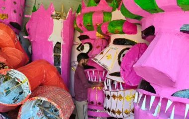 5 पीढ़ियों से रावण बना रहा जाहिद का परिवार:75 फीट ऊंचे पुतले का होगा दहन, साथ में फूंकेंगे अहिरावण और मेघनाथ