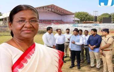 राष्ट्रपति के दौरे से पहले तैयारियों का जायजा लेने पहुंचे मंत्री कश्यप