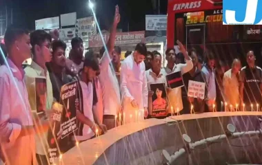 कोरबा में 7 साल की मासूम से दुष्कर्म और हत्या के विरोध में कैंडल मार्च, फांसी की मांग