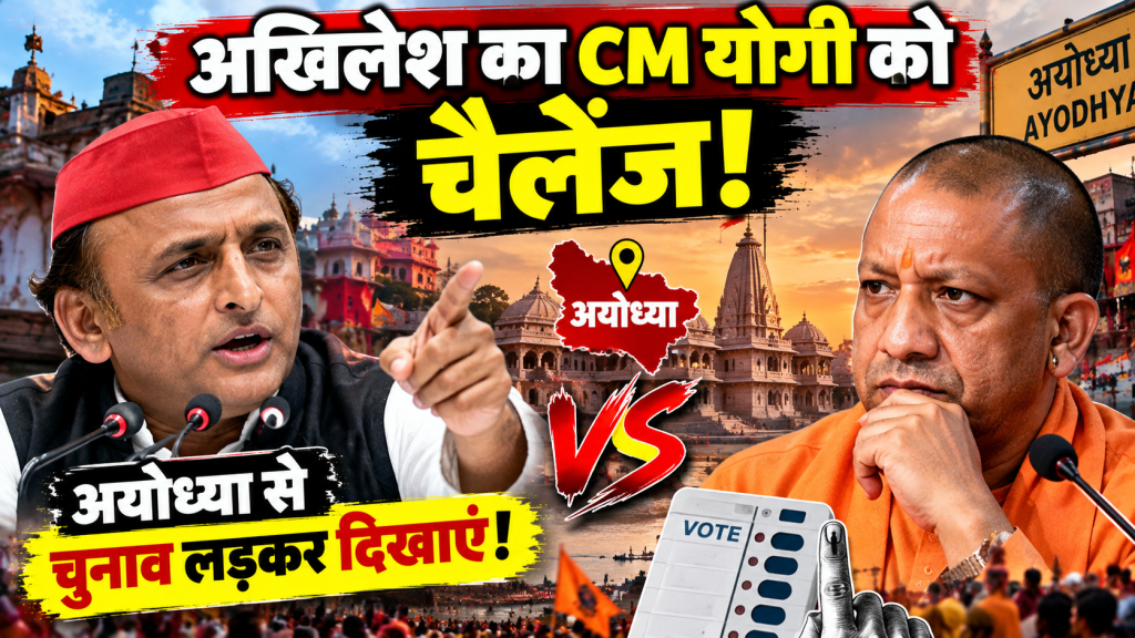 अखिलेश यादव का सीएम योगी को खुला चैलेंज, बोले- अयोध्या से चुनाव लड़कर दिखाएं
