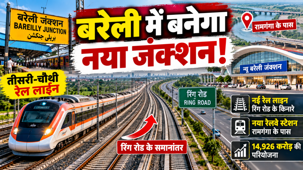 बरेली में रिंग रोड के समानांतर दौड़ेंगी तीसरी-चौथी रेल लाइन, रामगंगा के पास बनेगा नया रेलवे स्टेशन