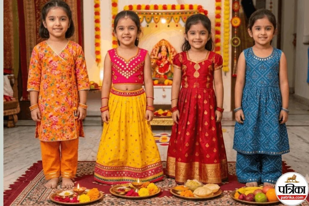 Kanya Pujan Dress Ideas: बेटी को अष्टमी-नवमी पर तैयार करने के लिए अंगरखा कुर्ता से लहंगा-चोली तक, चुनें प्यारे एथनिक आउटफिट्स