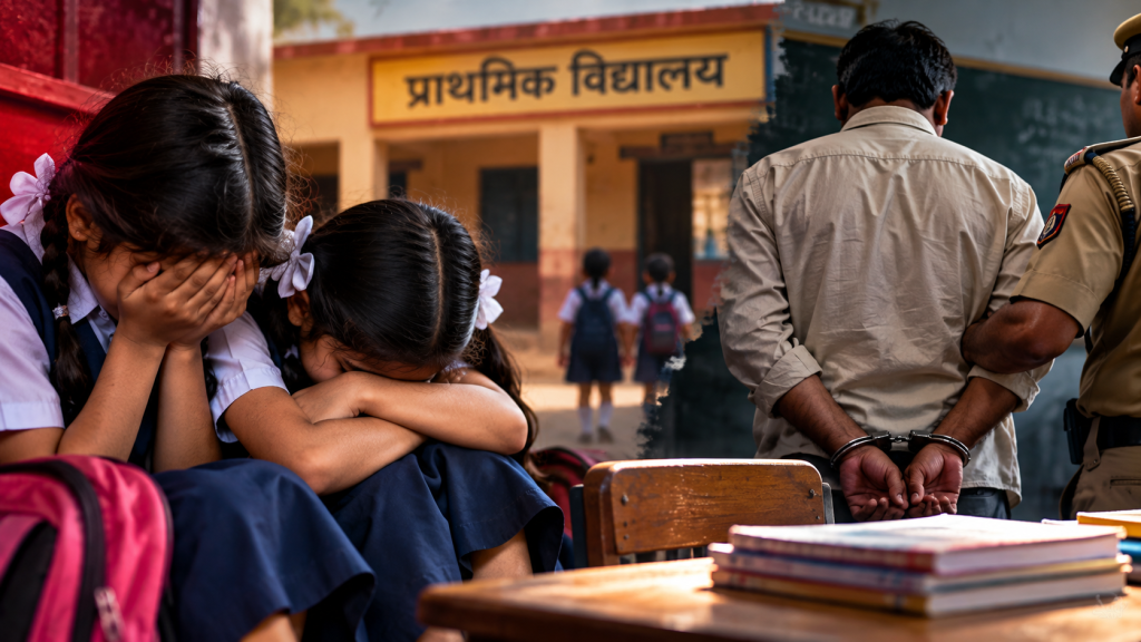 देवरिया के सरकारी स्कूल में दो नाबालिग छात्राओं से कथित अश्लील हरकत, आरोपी शिक्षक गिरफ्तार और निलंबित
