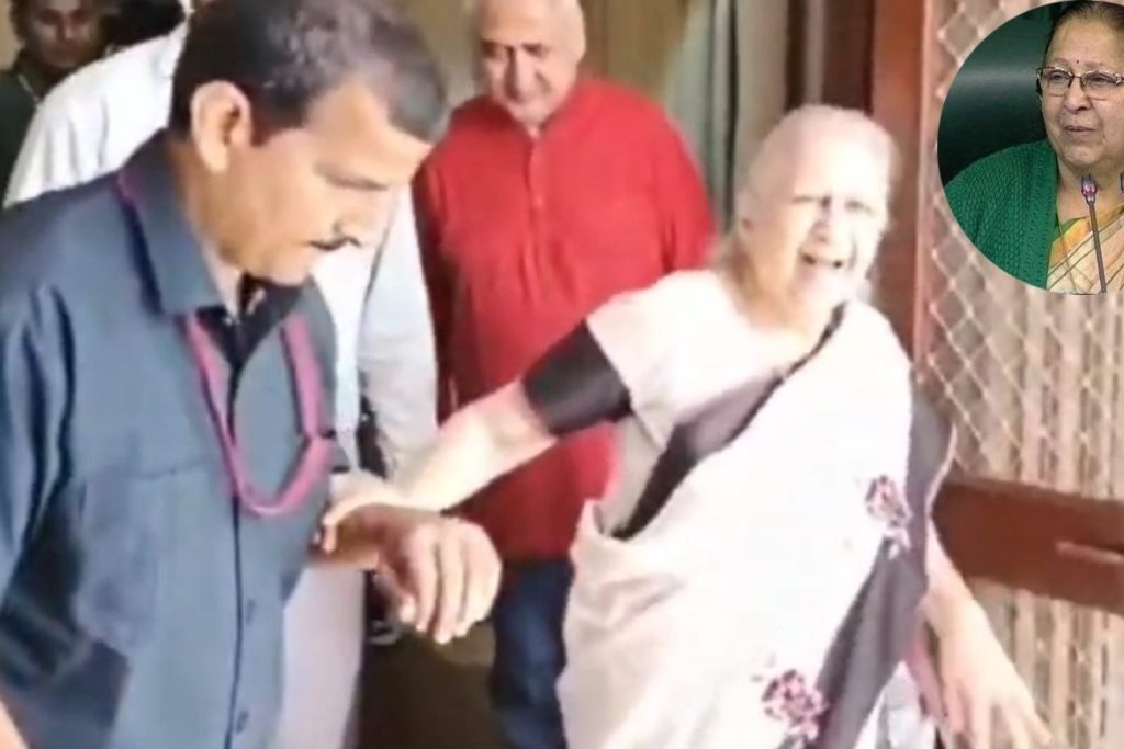 सुमित्रा महाजन की सुरक्षा में चूक, लॉन्ज में घुसे शराबी ने की बार-बार छूने की कोशिश, हुईं असहज