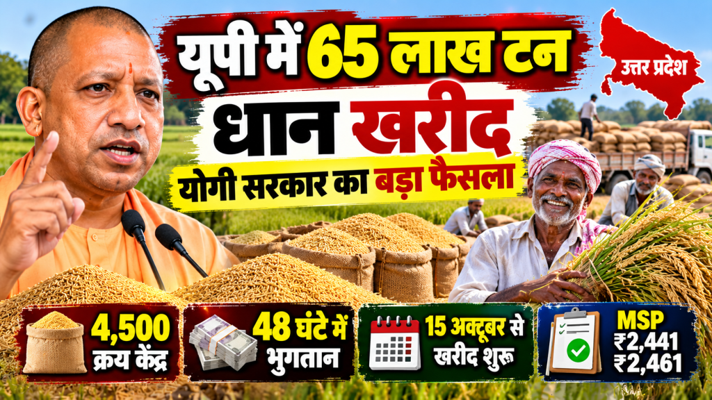 UP Paddy Procurement 2026-27: योगी सरकार ने तय किया 65 लाख मीट्रिक टन धान खरीद का लक्ष्य, किसानों को 48 घंटे में भुगतान