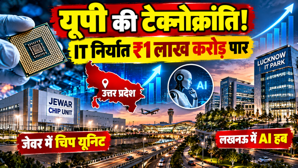 काशी से जेवर तक: उत्तर प्रदेश में टेक्नोक्रांति, IT निर्यात 1 लाख करोड़ के पार; चिप यूनिट से रोजगार की उम्मीद