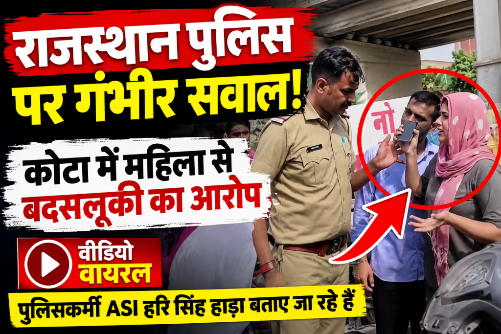 कोटा में महिला से बदसलूकी का आरोप, राजस्थान पुलिस के ASI का वीडियो वायरल; पुलिस की कार्यशैली पर