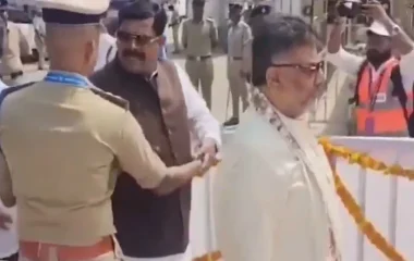 VIDEO: नंदी ध्वज पूजा के लिए CM शिवकुमार के पीछे जा रहे थे दलित मंत्री, पुलिस ने रोक दिया… फिर क्या हुआ?