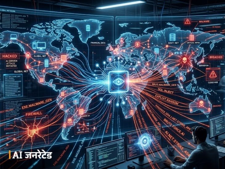 रिपोर्ट- AI से मिनटों में साइबर अटैक, सरकारें टॉप टारगेट: डिफेंस सेक्टर में रैनसमवेयर पांच गुना बढ़ा; वॉइस फिशिंग 502% बढ़ी, क्यूआर फिशिंग के 14.5 करोड़ हमले