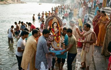 Shardiya Navratri में Saraswati Visarjan आज, शुभ मुहूर्त में प्रतिमा विसर्जन से पूर्ण होगी पूजा