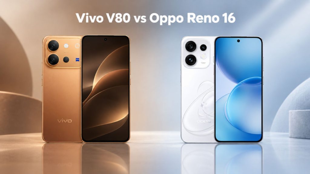 Vivo V80 vs Oppo Reno 16: डिस्प्ले, परफॉर्मेंस, कैमरा, बैटरी और कीमत की तुलना