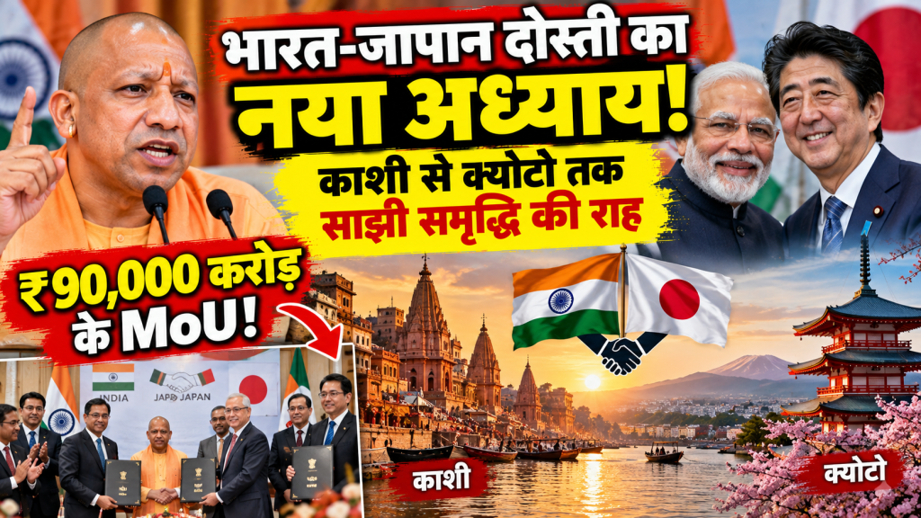 भारत-जापान दोस्ती को नई ऊंचाई: CM योगी बोले—काशी से क्योटो तक साझी समृद्धि की राह, जापानी कंपनियों से 90 हजार करोड़ के समझौते